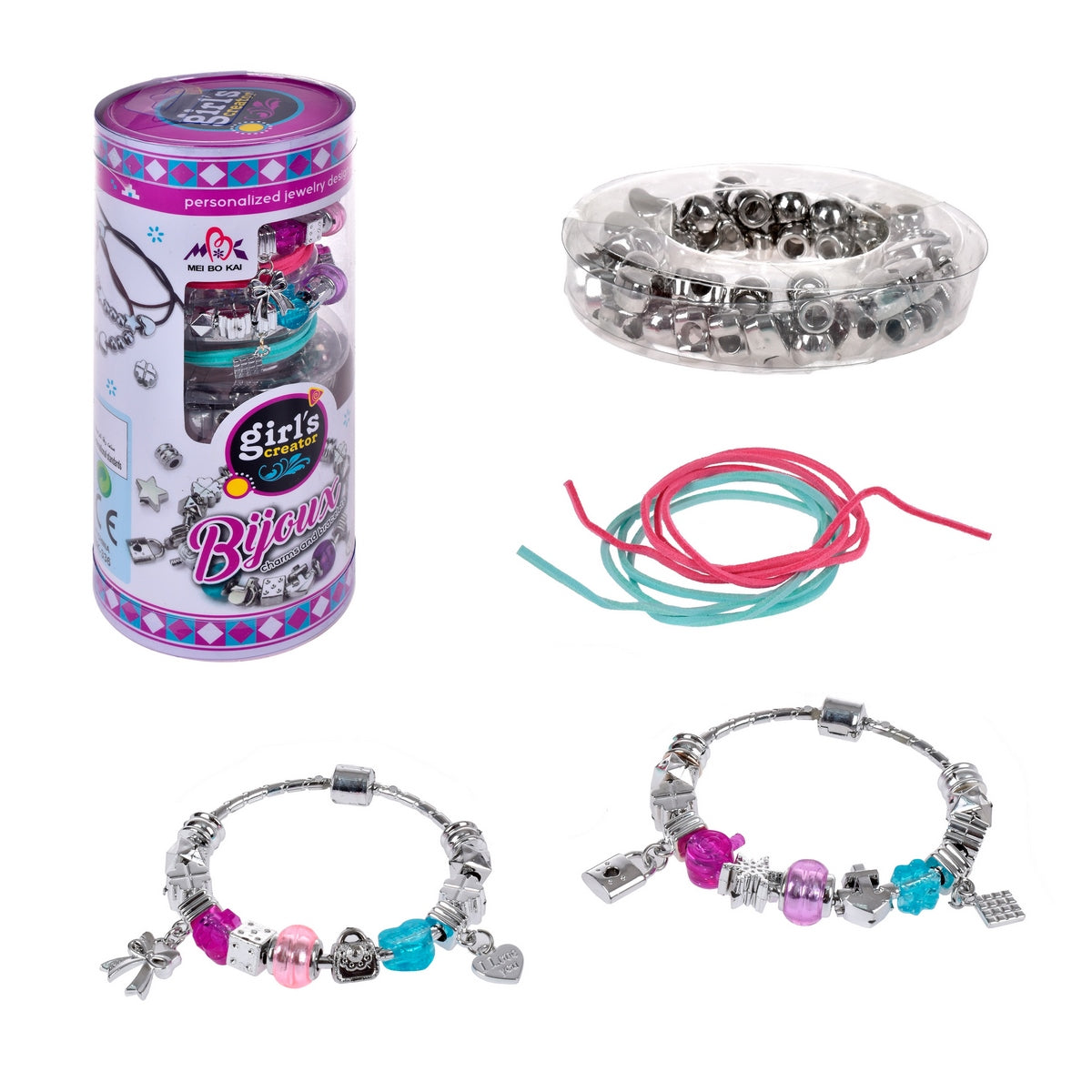 Set De Creación De Pulseras Con Charms